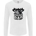Viking Dad Funny Fathers Day Ragnar Odin Mens Long Sleeve T-Shirt White