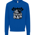 Viking Dad Funny Fathers Day Ragnar Odin Mens Sweatshirt Jumper Royal Blue