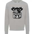 Viking Dad Funny Fathers Day Ragnar Odin Mens Sweatshirt Jumper Sports Grey