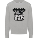 Viking Dad Funny Fathers Day Ragnar Odin Mens Sweatshirt Jumper Sports Grey