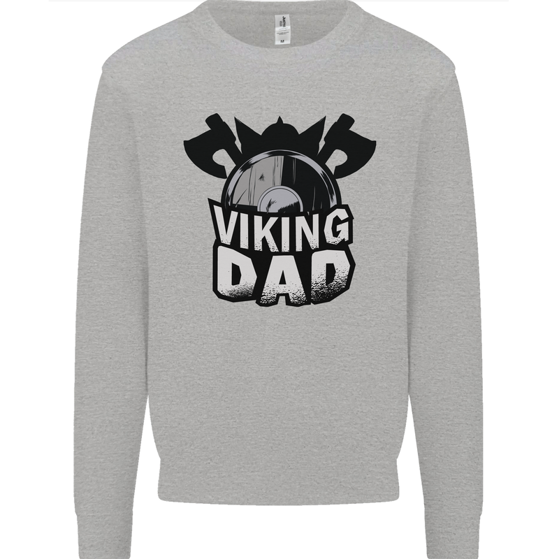 Viking Dad Funny Fathers Day Ragnar Odin Mens Sweatshirt Jumper Sports Grey
