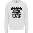 Viking Dad Funny Fathers Day Ragnar Odin Mens Sweatshirt Jumper White