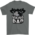 Viking Dad Funny Fathers Day Ragnar Odin Mens T-Shirt Cotton Gildan Charcoal