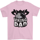 Viking Dad Funny Fathers Day Ragnar Odin Mens T-Shirt Cotton Gildan Light Pink