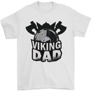 Viking Dad Funny Fathers Day Ragnar Odin Mens T-Shirt Cotton Gildan White