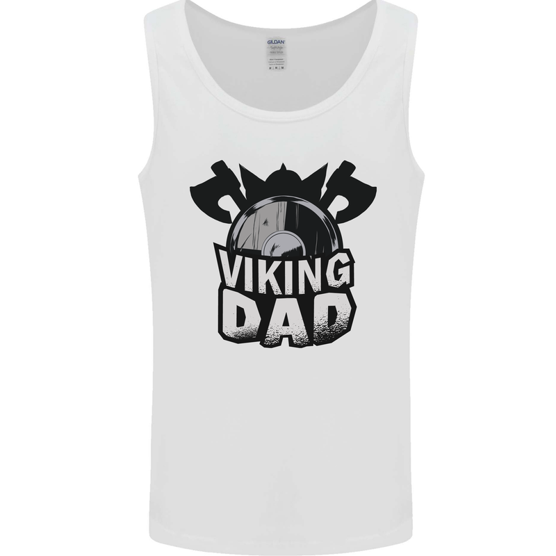 Viking Dad Funny Fathers Day Ragnar Odin Mens Vest Tank Top White