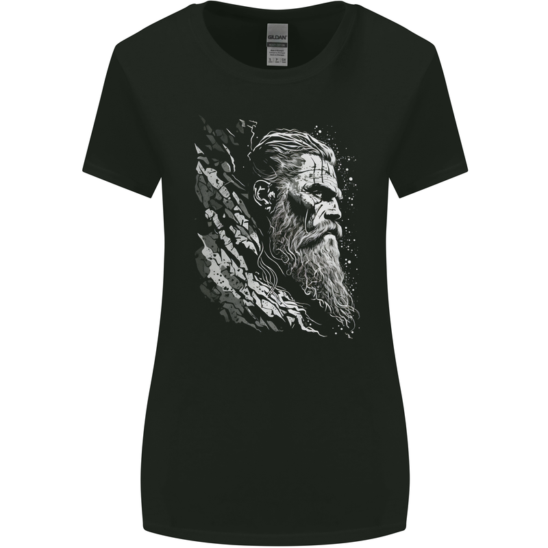 Viking Elder Valhalla Odin Norse Gods Womens Wider Cut T-Shirt Black