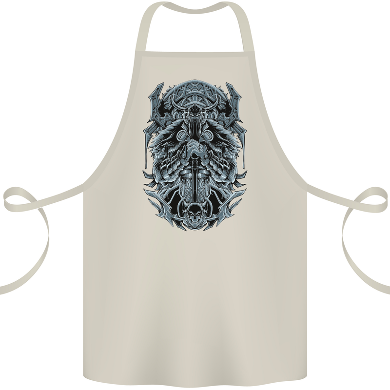 Viking God Odin Valhalla Norse Warrior Cotton Apron 100% Organic Natural