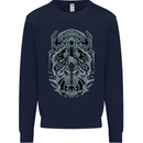 Viking God Odin Valhalla Norse Warrior Kids Sweatshirt Jumper Navy Blue