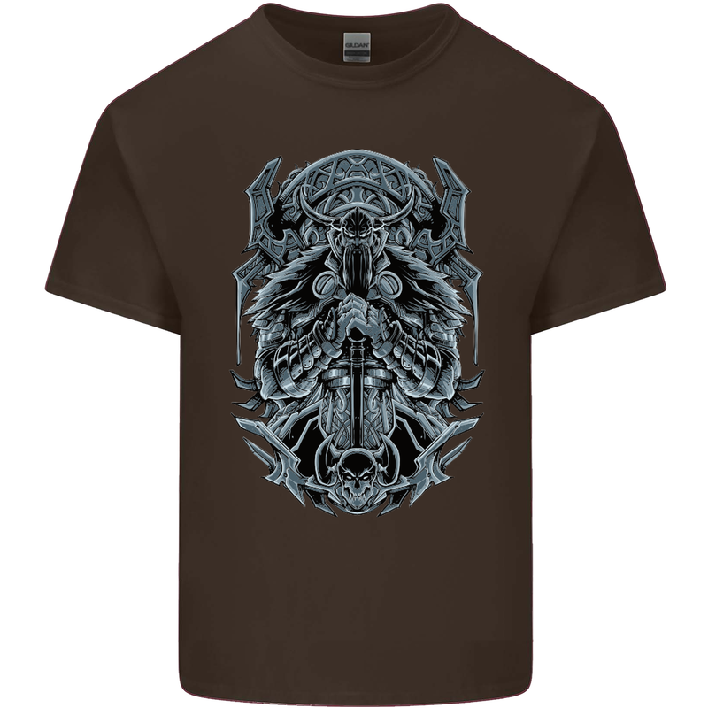 Viking God Odin Valhalla Norse Warrior Kids T-Shirt Childrens Chocolate