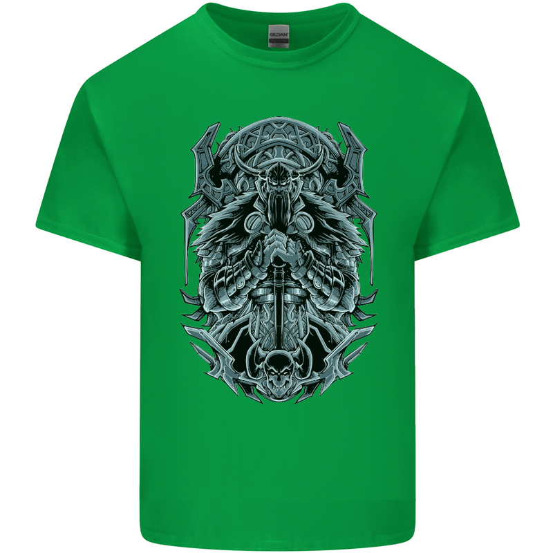 Viking God Odin Valhalla Norse Warrior Kids T-Shirt Childrens Irish Green
