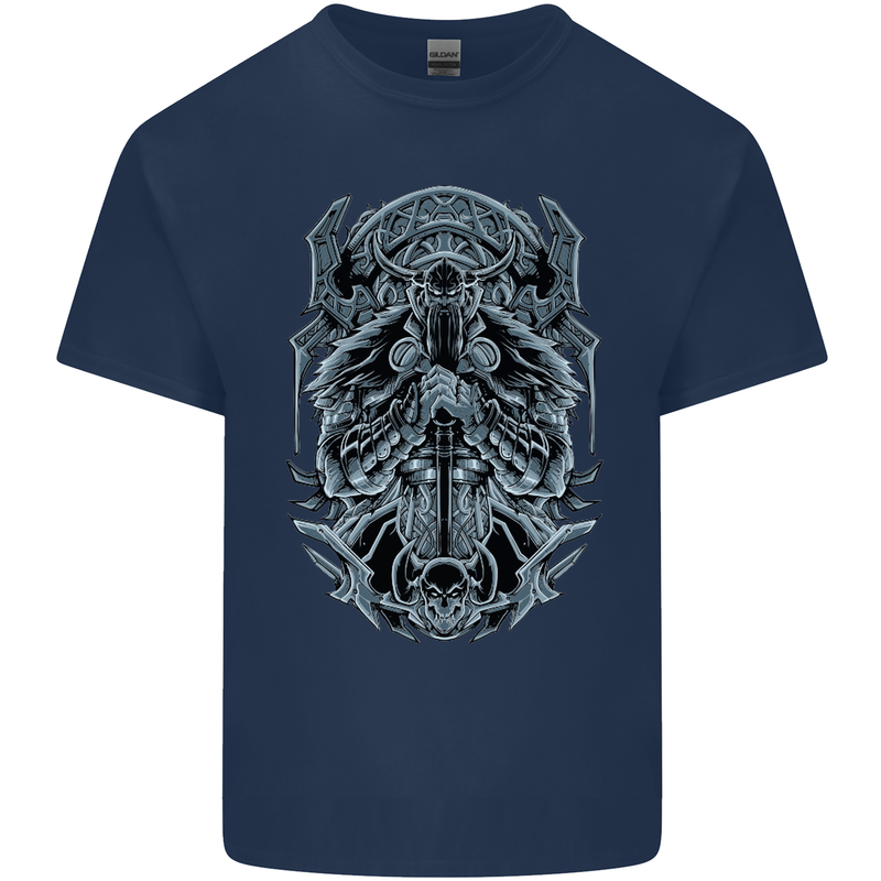 Viking God Odin Valhalla Norse Warrior Kids T-Shirt Childrens Navy Blue