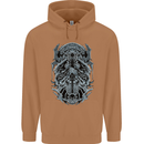 Viking God Odin Valhalla Norse Warrior Mens 80% Cotton Hoodie Caramel Latte