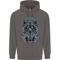 Viking God Odin Valhalla Norse Warrior Mens 80% Cotton Hoodie Charcoal
