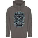 Viking God Odin Valhalla Norse Warrior Mens 80% Cotton Hoodie Charcoal