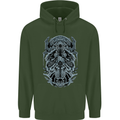 Viking God Odin Valhalla Norse Warrior Mens 80% Cotton Hoodie Forest Green