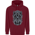 Viking God Odin Valhalla Norse Warrior Mens 80% Cotton Hoodie Maroon