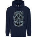 Viking God Odin Valhalla Norse Warrior Mens 80% Cotton Hoodie Navy Blue