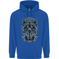 Viking God Odin Valhalla Norse Warrior Mens 80% Cotton Hoodie Royal Blue