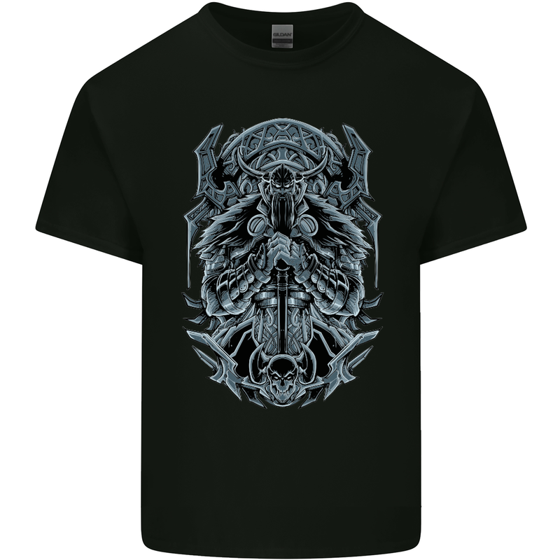 Viking God Odin Valhalla Norse Warrior Mens Cotton T-Shirt Tee Top Black