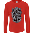Viking God Odin Valhalla Norse Warrior Mens Long Sleeve T-Shirt Red