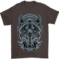 Viking God Odin Valhalla Norse Warrior Mens T-Shirt Cotton Gildan Dark Chocolate