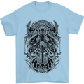 Viking God Odin Valhalla Norse Warrior Mens T-Shirt Cotton Gildan Light Blue