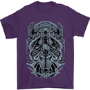 Viking God Odin Valhalla Norse Warrior Mens T-Shirt Cotton Gildan Purple