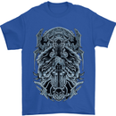 Viking God Odin Valhalla Norse Warrior Mens T-Shirt Cotton Gildan Royal Blue