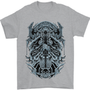 Viking God Odin Valhalla Norse Warrior Mens T-Shirt Cotton Gildan Sports Grey