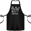 Viking Hammer and Raven Cotton Apron 100% Organic Black