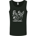 Viking Hammer and Raven Mens Vest Tank Top Black