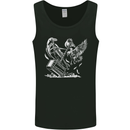 Viking Hammer and Raven Mens Vest Tank Top Black