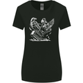 Viking Hammer and Raven Womens Wider Cut T-Shirt Black
