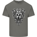 Viking Helmet Valhalla Gym Training Top Mens Cotton T-Shirt Tee Top Charcoal