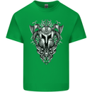 Viking Helmet Valhalla Gym Training Top Mens Cotton T-Shirt Tee Top Irish Green