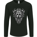 Viking Helmet Valhalla Gym Training Top Mens Long Sleeve T-Shirt Black