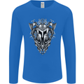 Viking Helmet Valhalla Gym Training Top Mens Long Sleeve T-Shirt Royal Blue