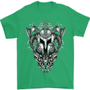 Viking Helmet Valhalla Gym Training Top Mens T-Shirt Cotton Gildan Irish Green