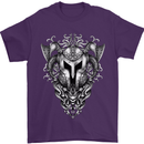 Viking Helmet Valhalla Gym Training Top Mens T-Shirt Cotton Gildan Purple