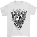 Viking Helmet Valhalla Gym Training Top Mens T-Shirt Cotton Gildan White