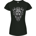Viking Helmet Valhalla Gym Training Top Womens Petite Cut T-Shirt Black
