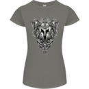 Viking Helmet Valhalla Gym Training Top Womens Petite Cut T-Shirt Charcoal