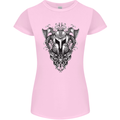 Viking Helmet Valhalla Gym Training Top Womens Petite Cut T-Shirt Light Pink