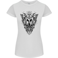Viking Helmet Valhalla Gym Training Top Womens Petite Cut T-Shirt White