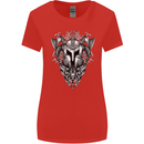 Viking Helmet Valhalla Gym Training Top Womens Wider Cut T-Shirt Red