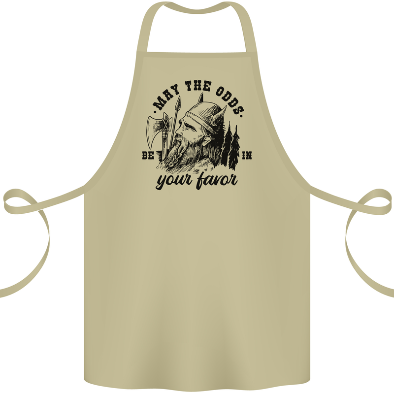 Viking May the Odds Be In Your Favour Cotton Apron 100% Organic Khaki