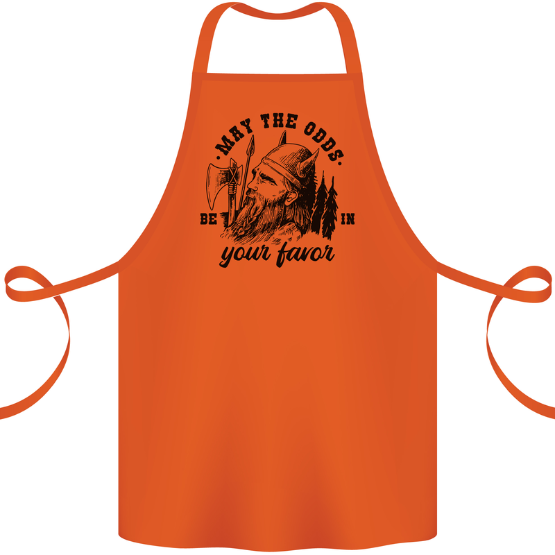 Viking May the Odds Be In Your Favour Cotton Apron 100% Organic Orange