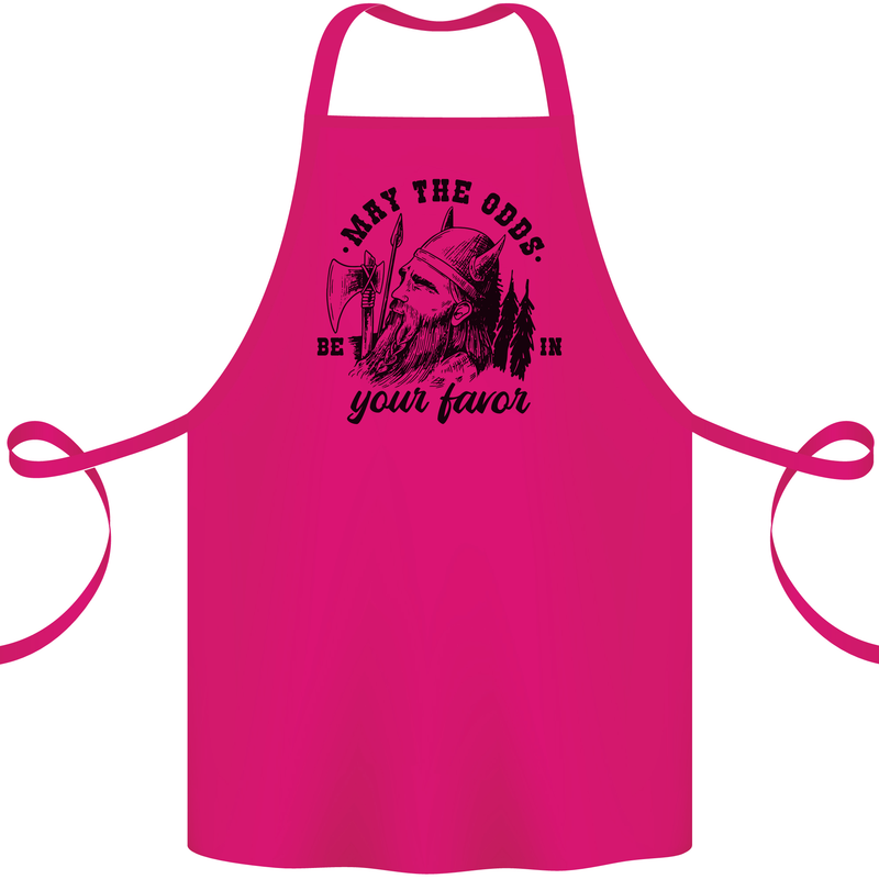 Viking May the Odds Be In Your Favour Cotton Apron 100% Organic Pink