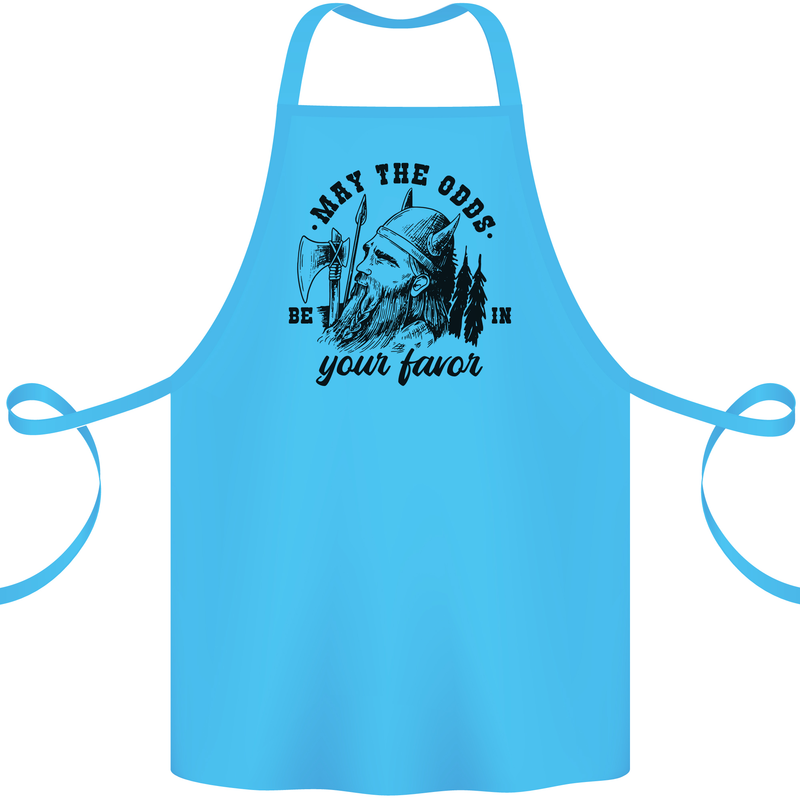 Viking May the Odds Be In Your Favour Cotton Apron 100% Organic Turquoise